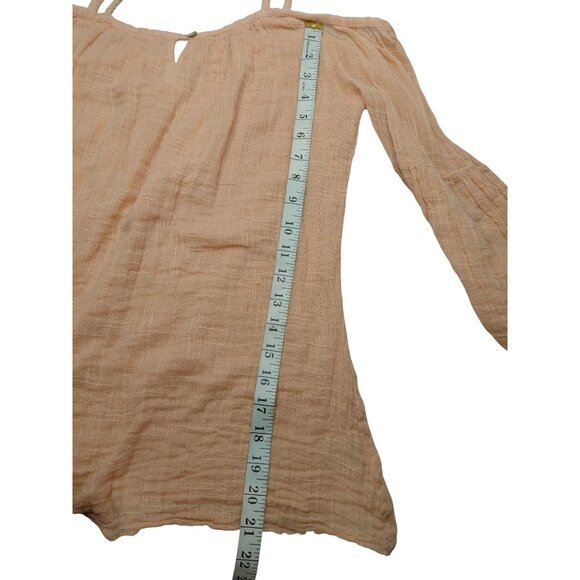 Blu-Pepper Vintage Off-Shoulder Peach Top M - Picture 5 of 7